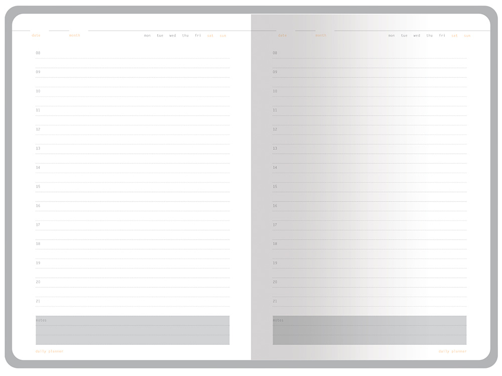 Ежедневник А5 недатированный Mercury, оранжевый