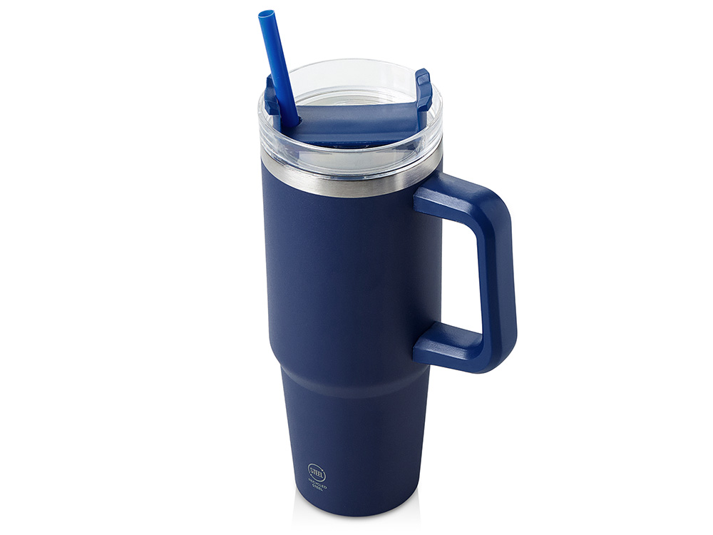 Термокружка KRANSTON с двойными стенками из переработанной нержавеющей стали, синий нейви Термокружка KRANSTON с двойными стенками из переработанной нержавеющей стали, синий нейви