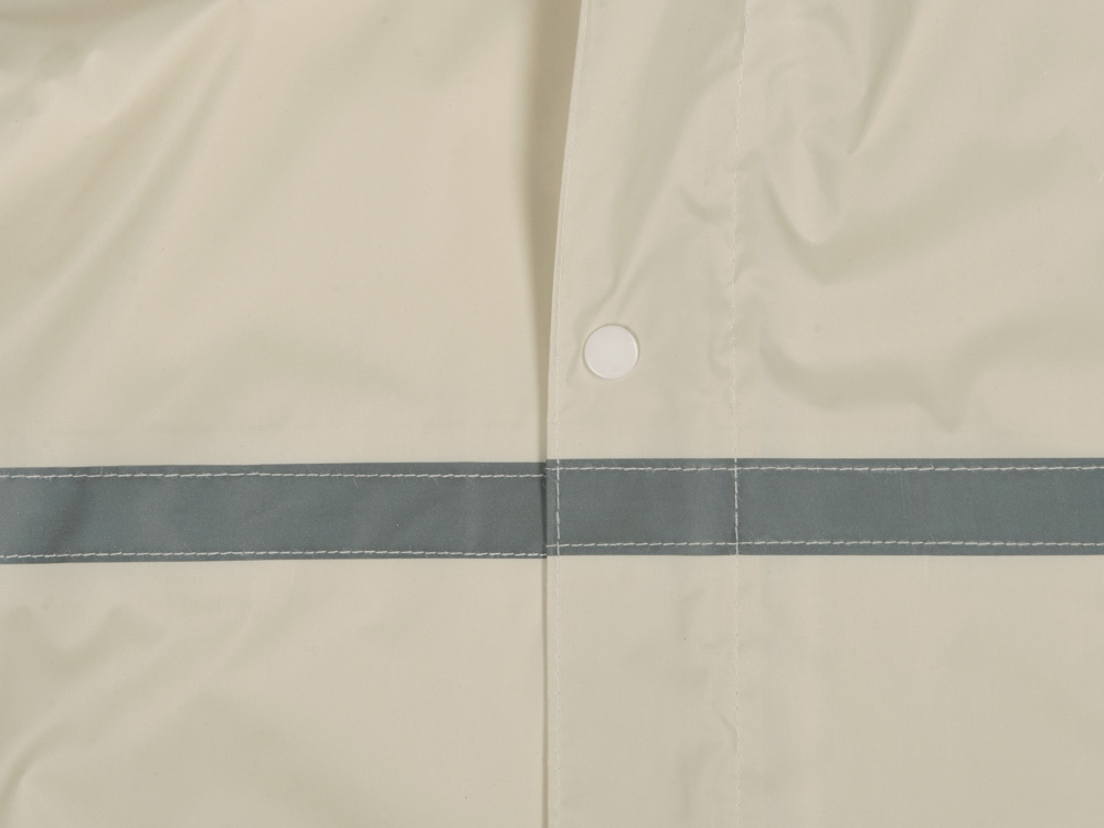 Длиный дождевик Lanai  из полиэстера со светоотражающей тесьмой, молочный