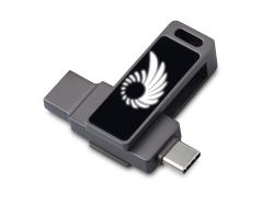 Флешка 32 ГБ USB Type-C и USB 3.0 с подсветкой лого Спинлайт
