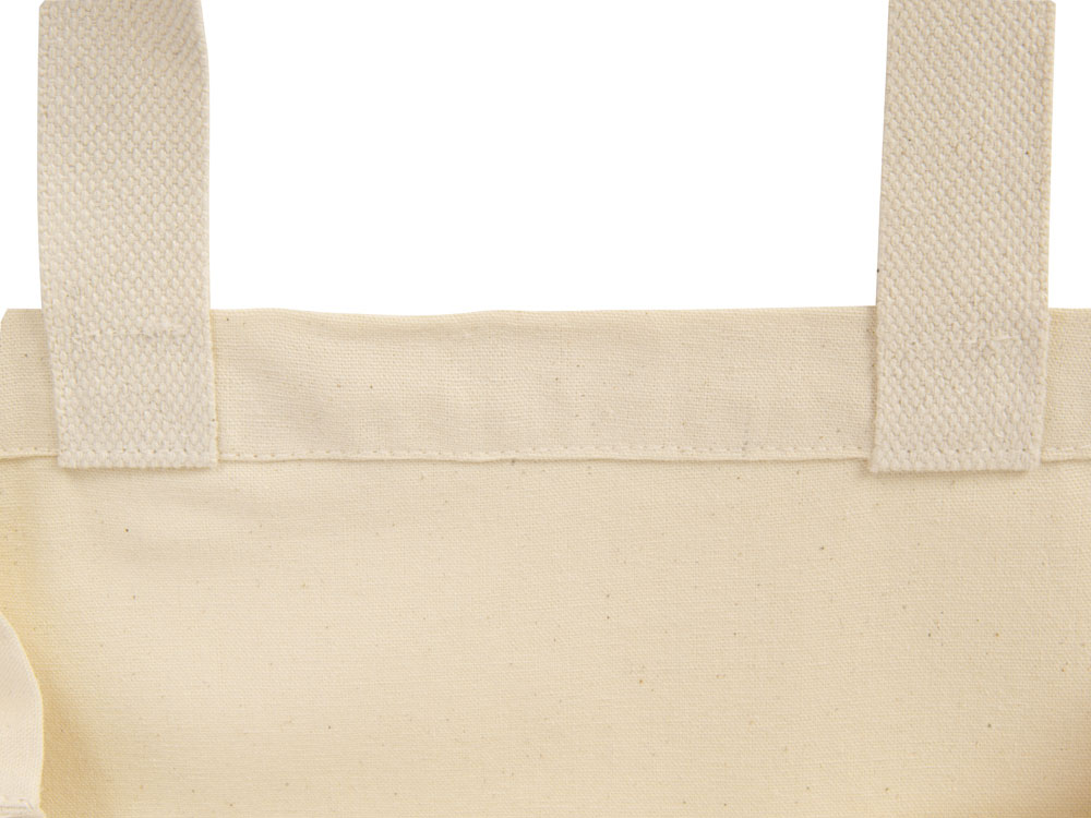 Сумка Donny из хлопка с донной складкой и парусиновыми ручками, натуральный (Р)