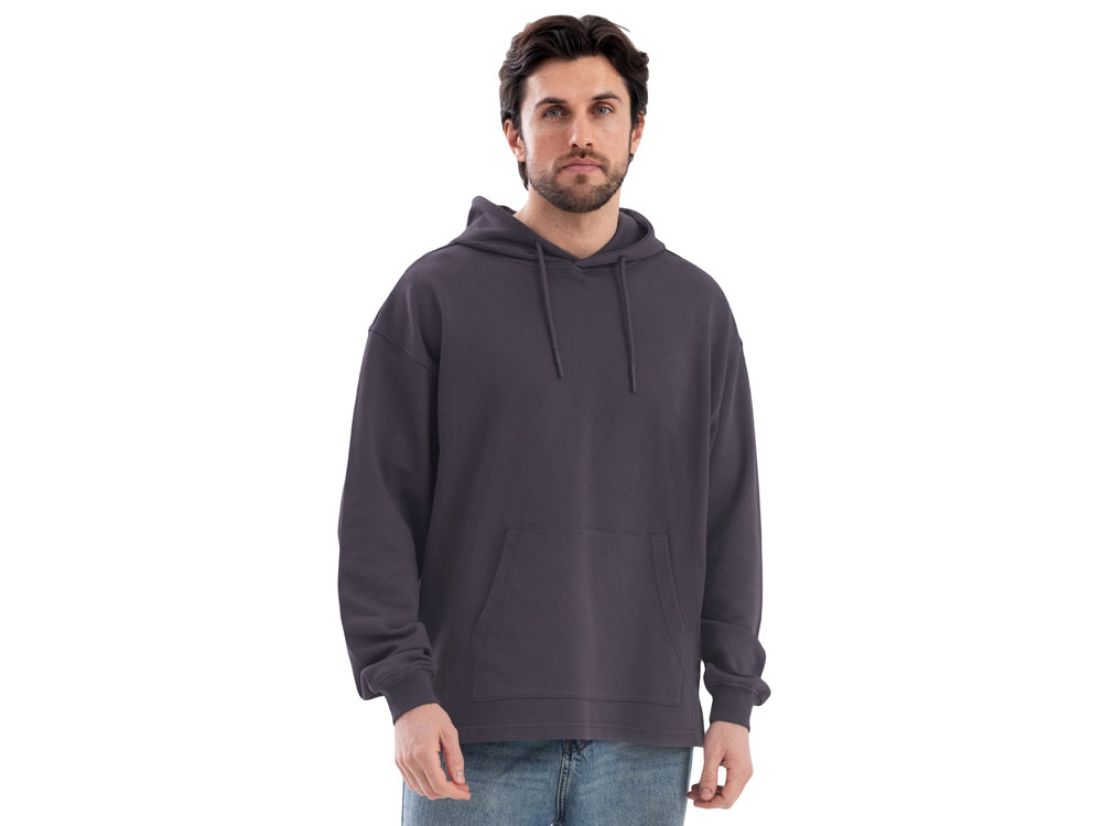 Худи оверсайз Alpha.01 унисекс, темно-серый