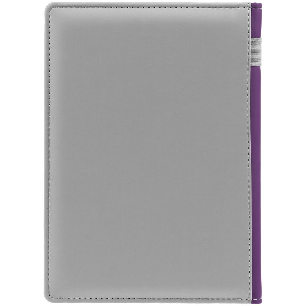 Ежедневник Spain Shall на заказ, недатированный, серый с фиолетовым Ежедневник Spain Shall на заказ, недатированный, серый с фиолетовым