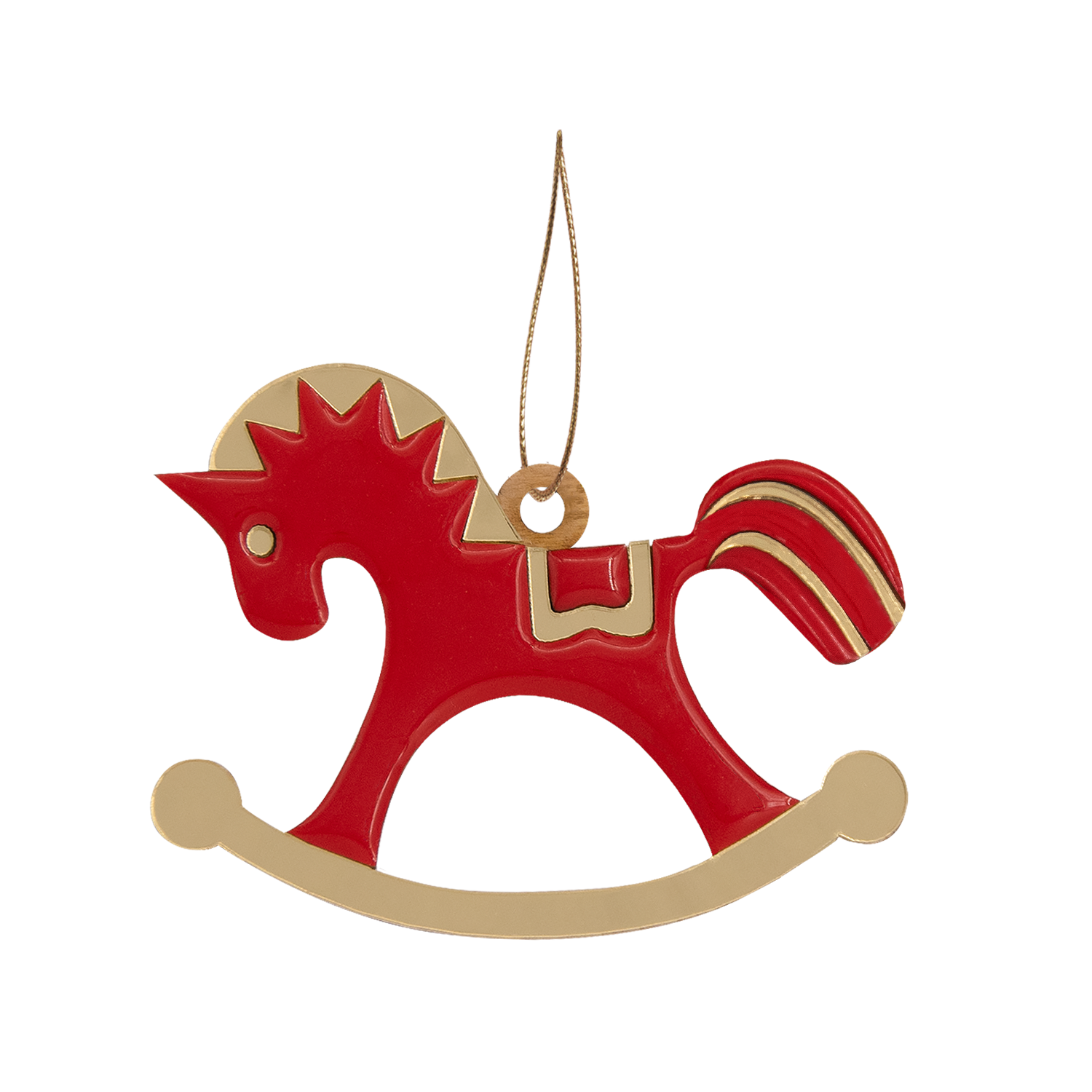 Ёлочная игрушка Лошадка (красный)