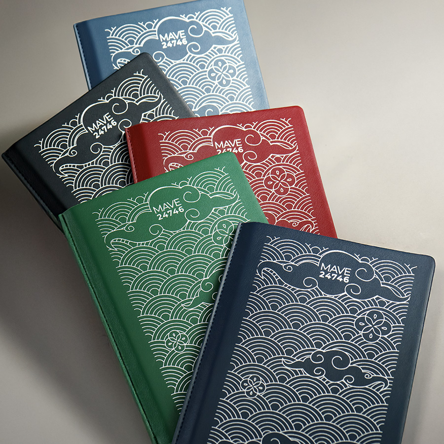 Ежедневник недатированный MAVE, зеленый, формат А5, блок в линейку