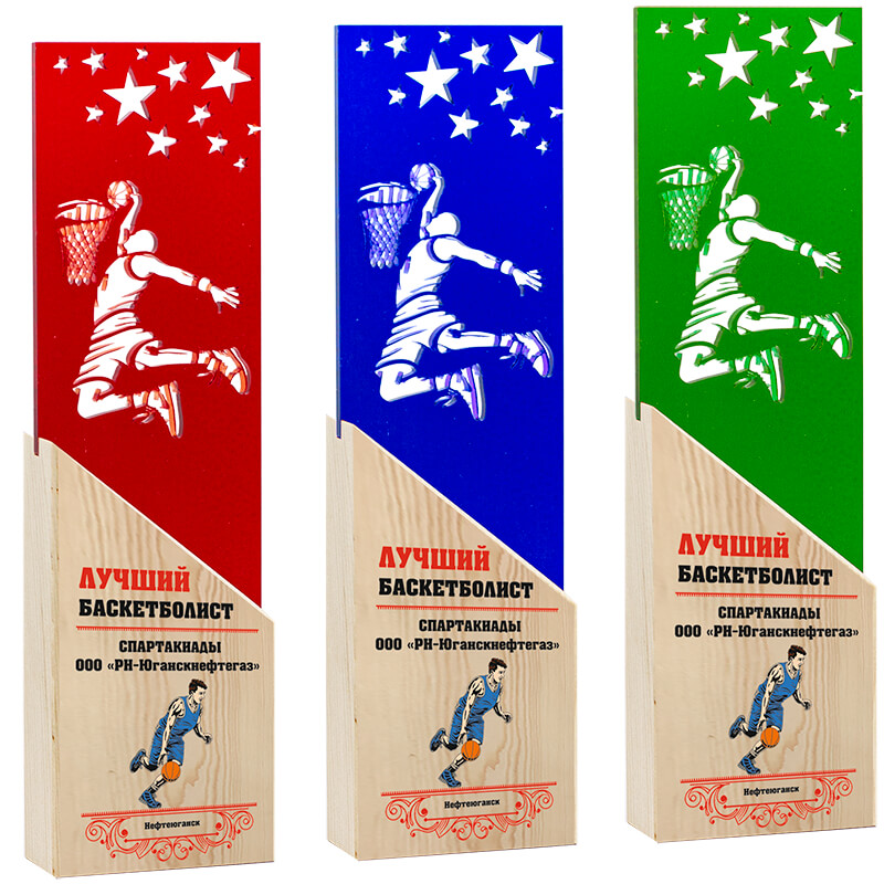 Акриловая награда с УФ печатью баскетбол