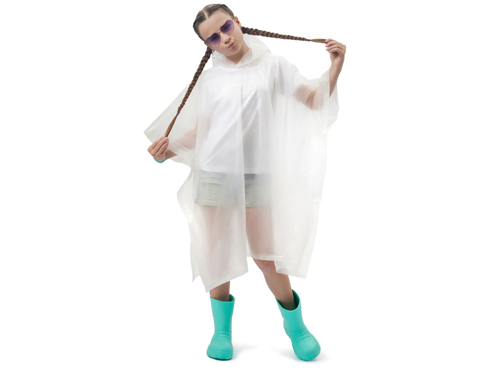 Пончо Hawaii c чехлом детский, белый