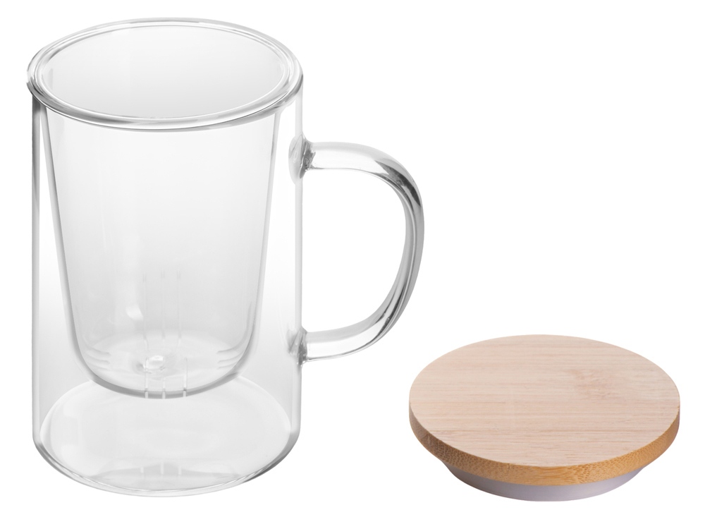 Стеклянная кружка с заварочной емкостью Milfoil Стеклянная кружка с заварочной емкостью Milfoil