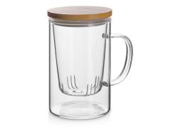 Стеклянная кружка с заварочной емкостью Milfoil Стеклянная кружка с заварочной емкостью Milfoil