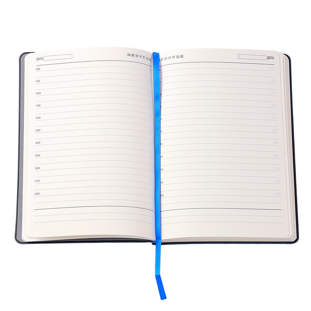 Ежедневник A5 недатированный Stefano в мягком переплёте, светло-синий