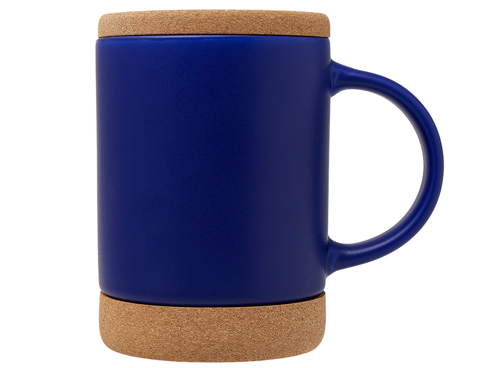 Кружка 450 мл с пробковым дном с крышкой Корк & Бон, глубокий синий Кружка 450 мл с пробковым дном с крышкой Корк & Бон, глубокий синий