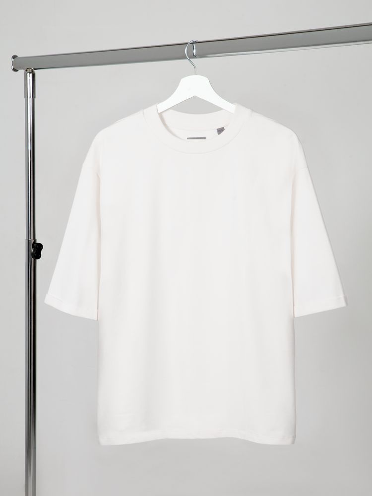 Футболка оверсайз унисекс Kosmos 2.0, кремовая Футболка оверсайз унисекс Kosmos 2.0, кремовая