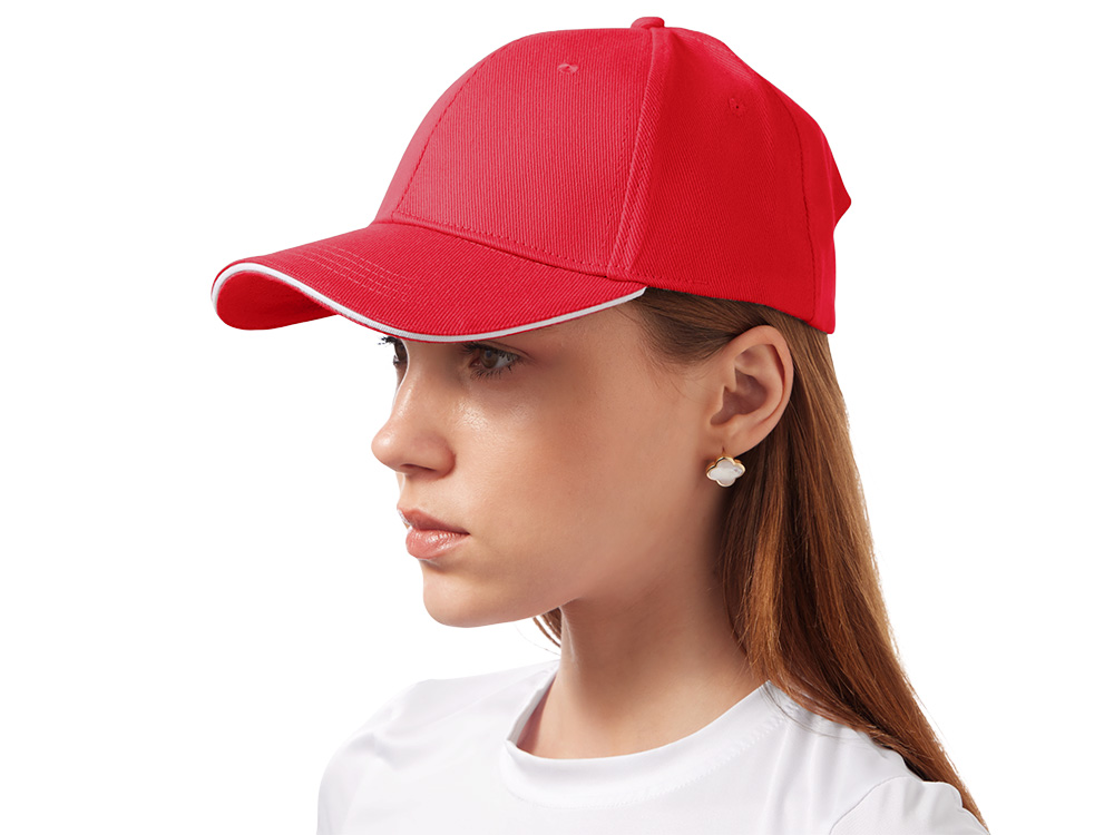 Бейсболка Cancun, красный/белый