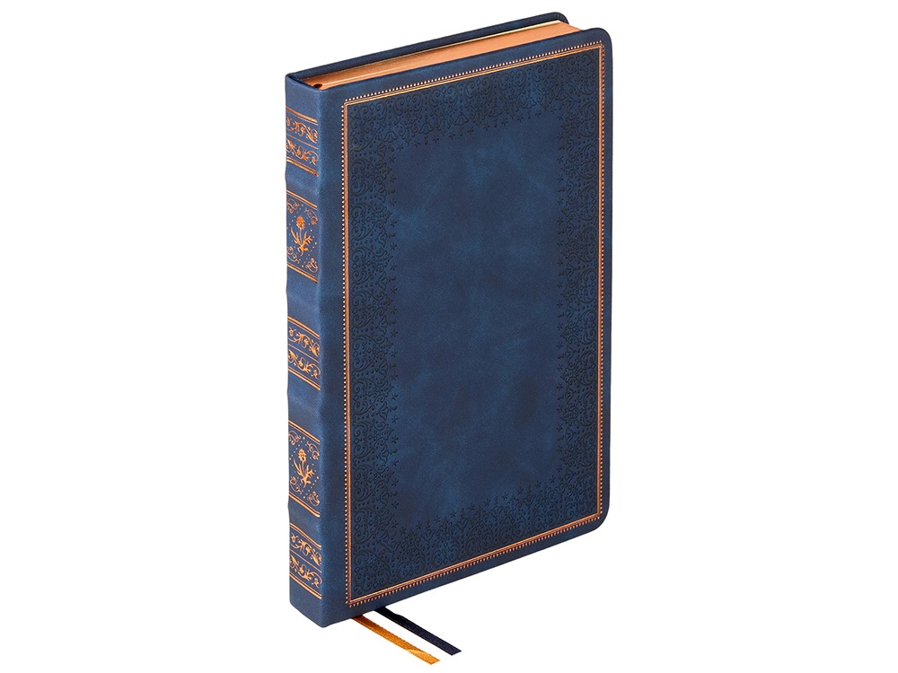 Ежедневник недатированный А5 Royal, синий с бронзовым срезом Ежедневник недатированный А5 Royal, синий с бронзовым срезом
