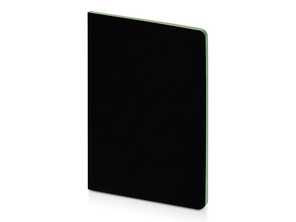Бизнес-тетрадь А5 Pragmatic Contrast, 40 листов в клетку, черный с салатовым срезом