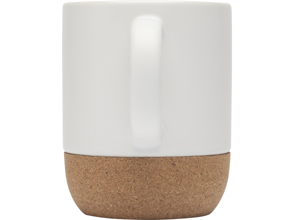 Billie керамическая кружка для сублимации объемом 300 мл с пробковыми деталями, белый