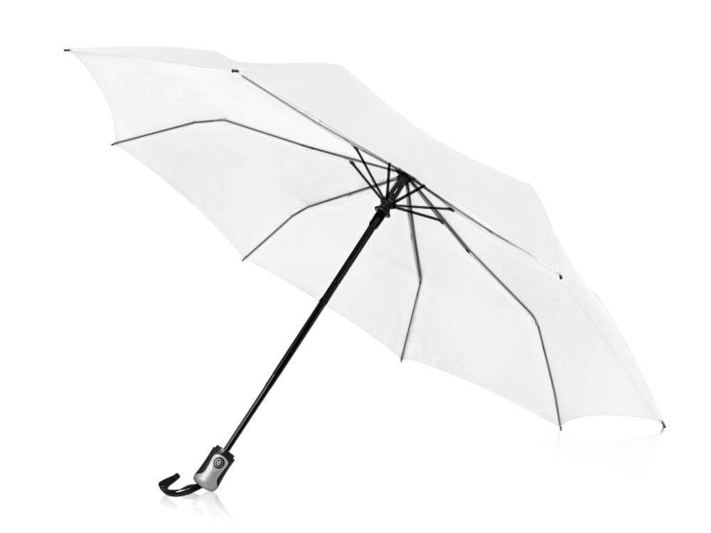 Зонт Alex трехсекционный автоматический 21,5, белый