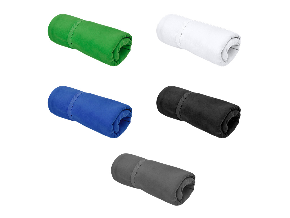 Легкое полотенце Gulpi из микрофибры RPET с ремешком для складывания, 70*120 см, черный Легкое полотенце Gulpi из микрофибры RPET с ремешком для складывания, 70*120 см, черный