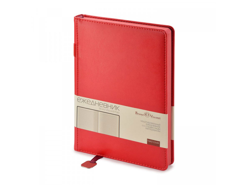 Ежедневник А5 недатированный Polo, красный (Р) Ежедневник А5 недатированный Polo, красный (Р)