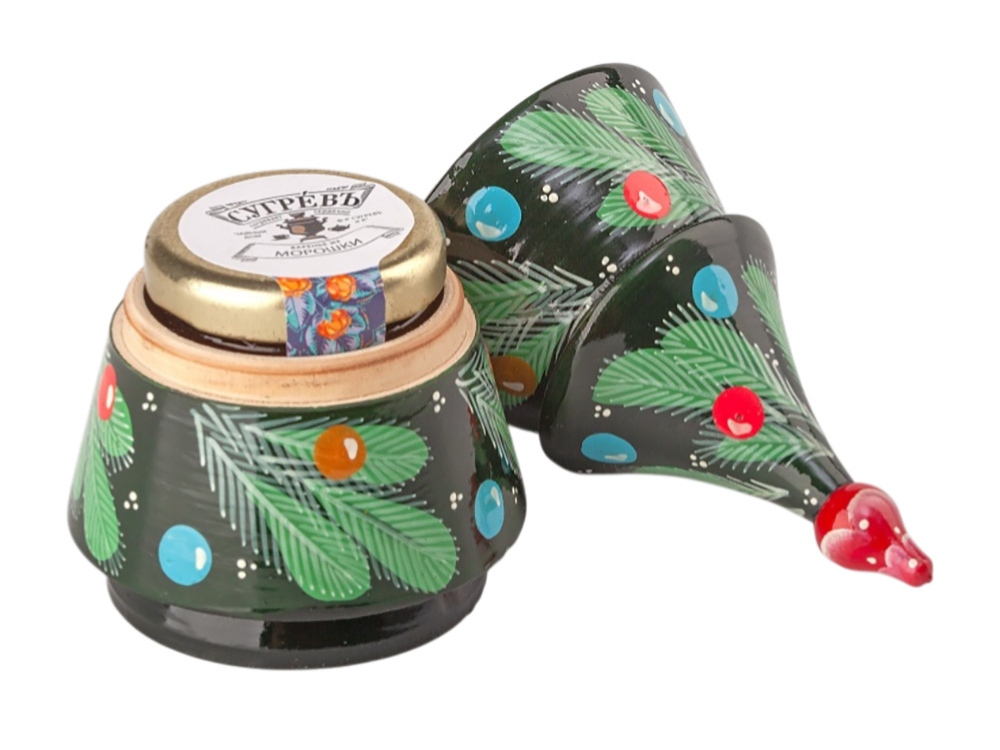 Подарочный набор Народы России с чаем и вареньем в деревянной шкатулке без лого