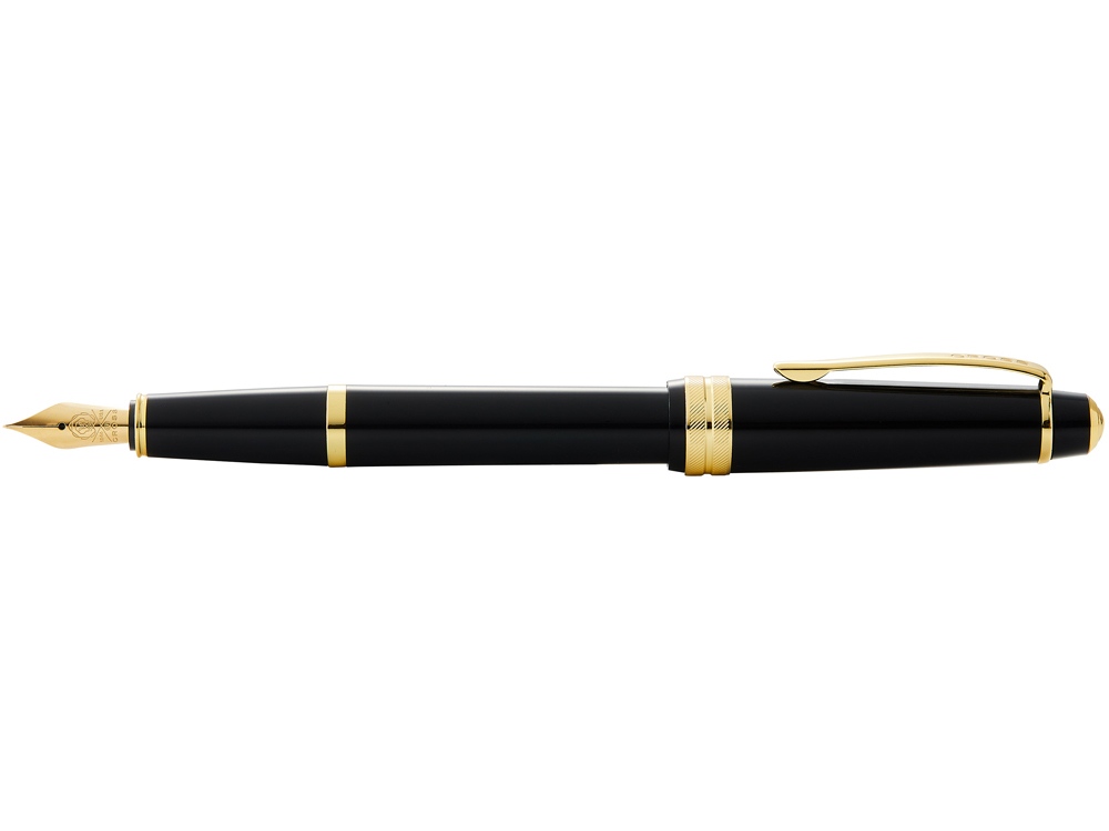 Перьевая ручка Cross Bailey Ligh Polished Black Resin and Gold Tone, перо F