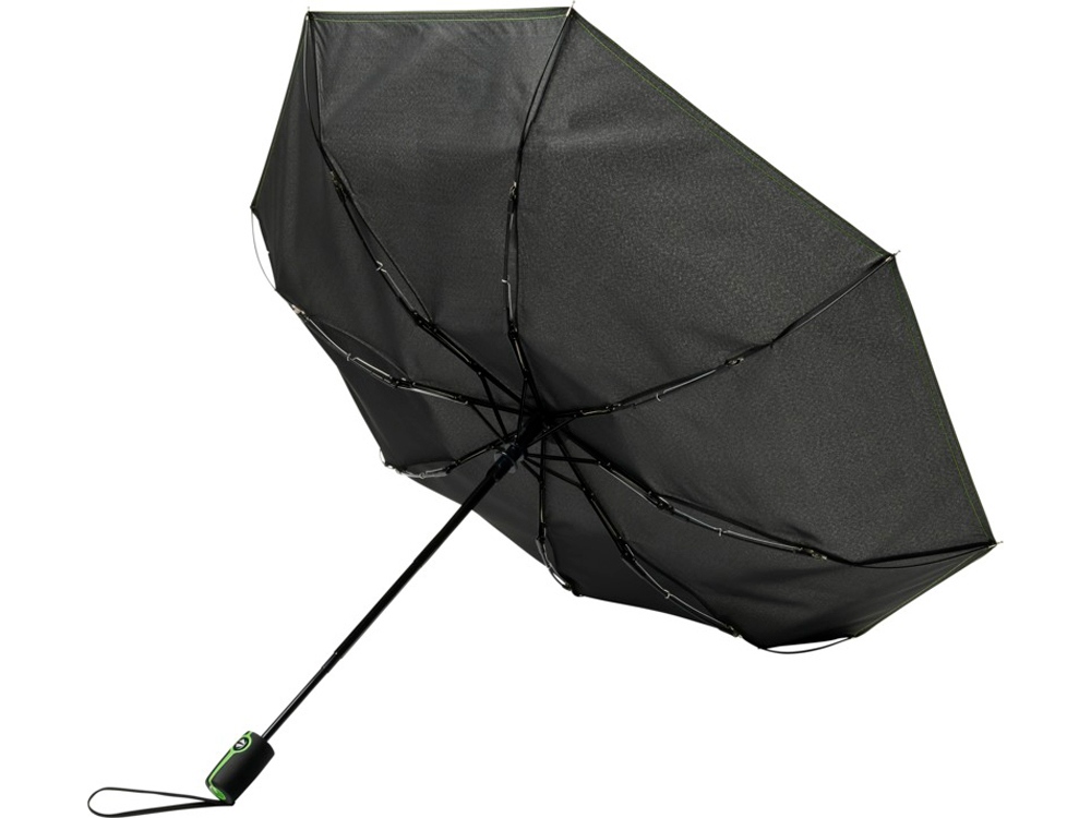 Автоматический складной зонт Stark-mini, черный/лайм
