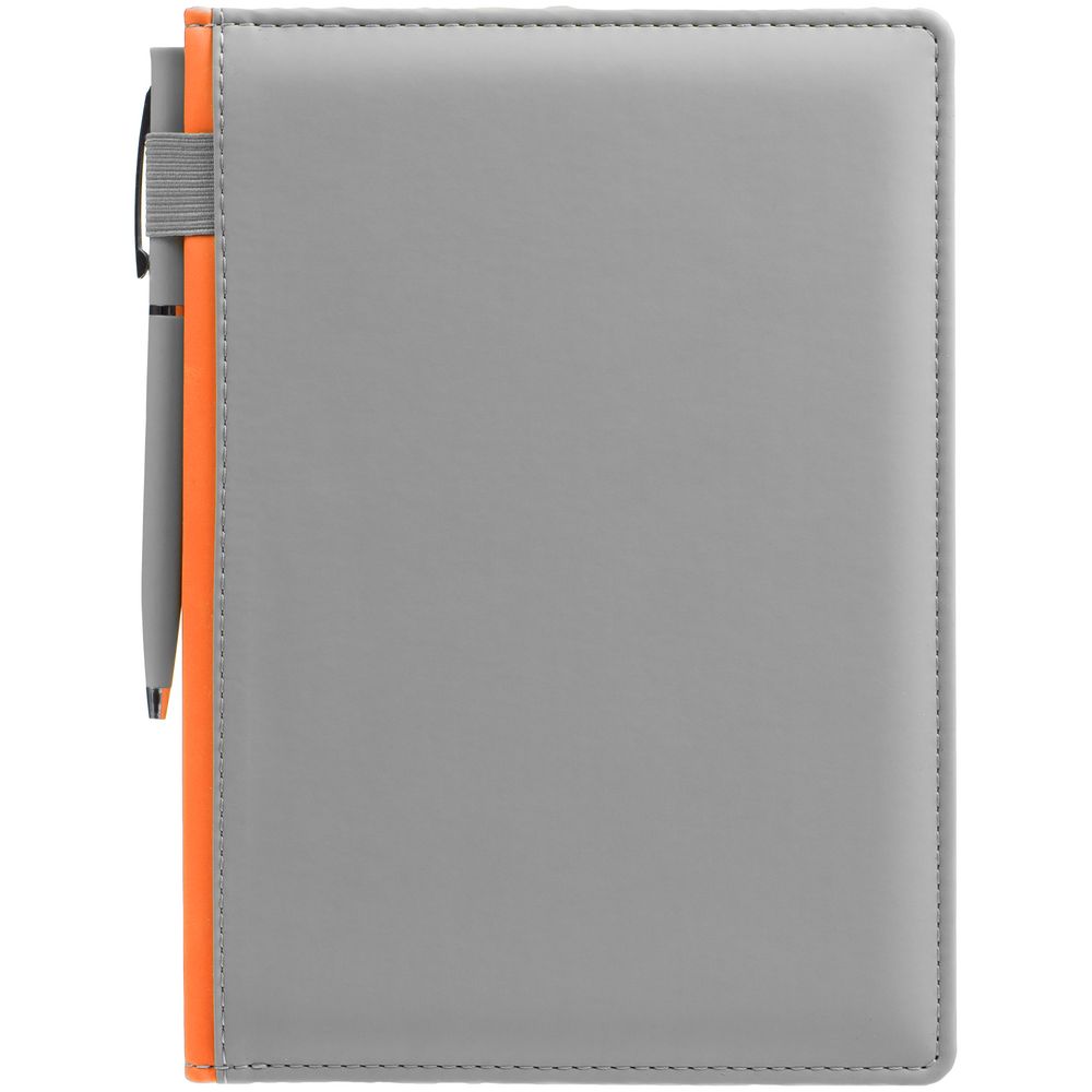 Ежедневник Spain Shall на заказ, недатированный, серый с оранжевым Ежедневник Spain Shall на заказ, недатированный, серый с оранжевым