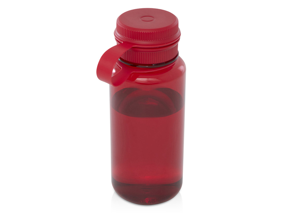 Спортивная бутылка Ryder из переработанного ПЭТ-пластика объемом 900 мл с многофункциональной крышкой, сертифицированная RCS - Красный