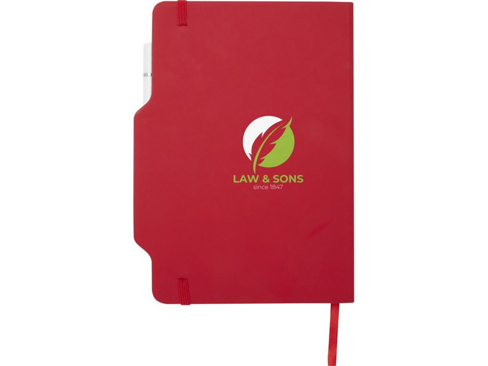 Nexus блокнот формата А5 в твердой обложке с ручкой и карандашом - Красный