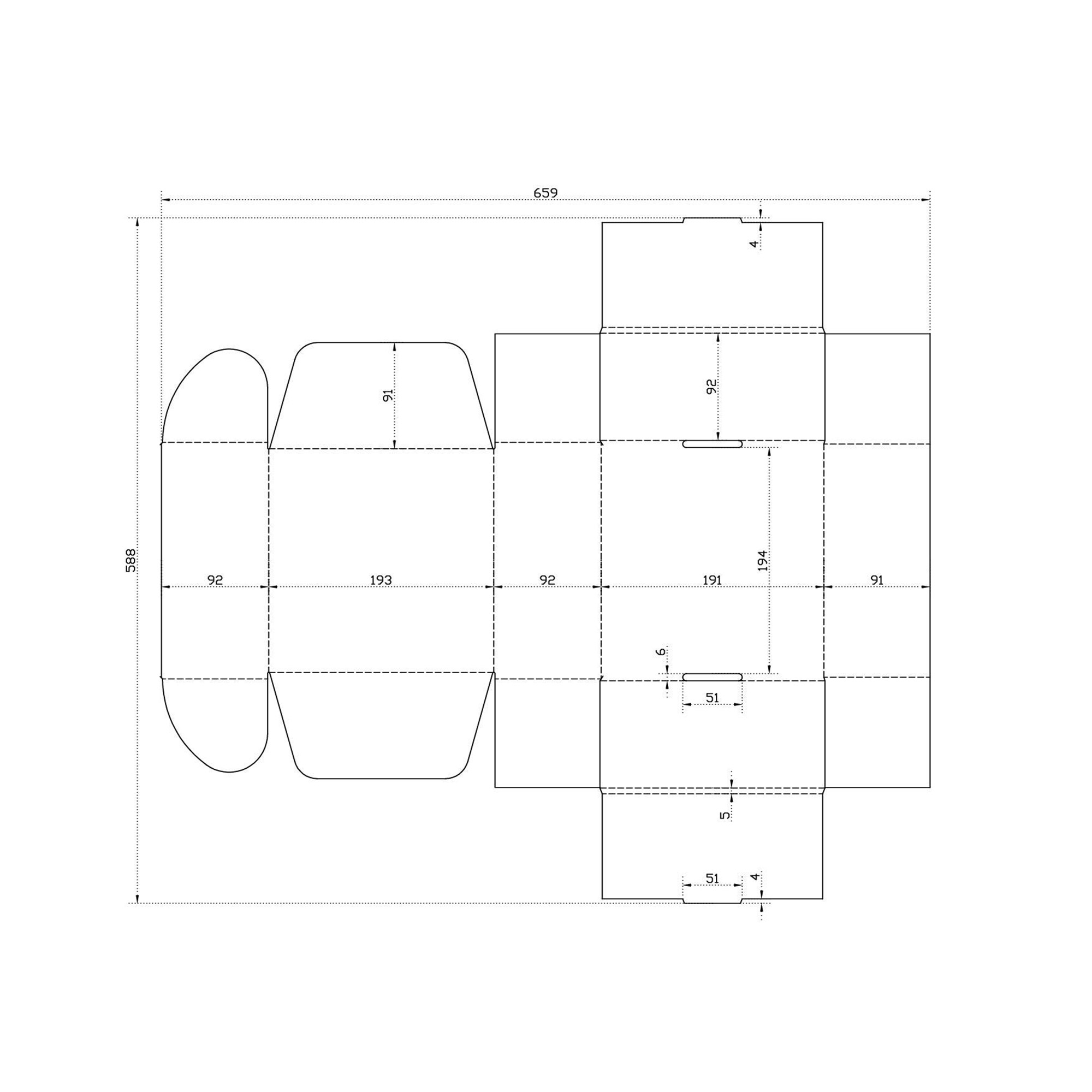 Коробка для набора средняя, самосборная, крафт