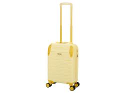Чемодан TORBER В Отпуск, желтый, ABS-пластик, 36 х 22 х 55 см, 31 л, 2,4 кг