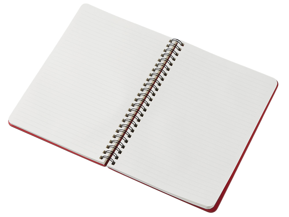 Блокнот А5 Dante из искусственной кожи на спирали, темно-красный