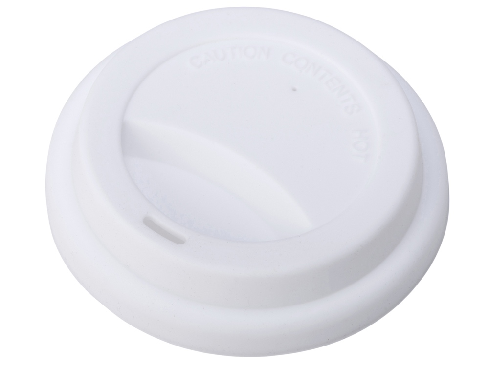 Стакан с силиконовой крышкой Café, белый