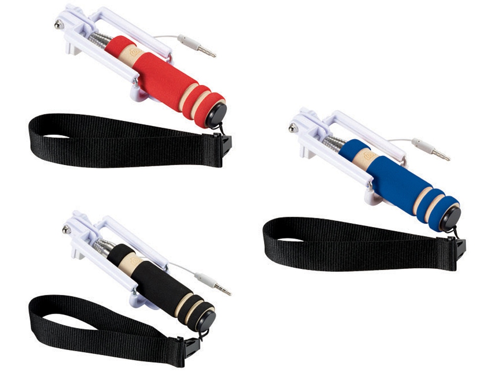 Мини селфи палка со шнурочком, ярко-синий Мини селфи палка со шнурочком, ярко-синий