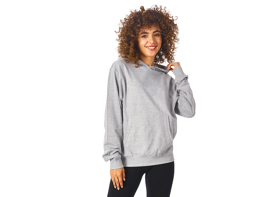 Худи Warsaw, футтер 230гр L, серый меланж