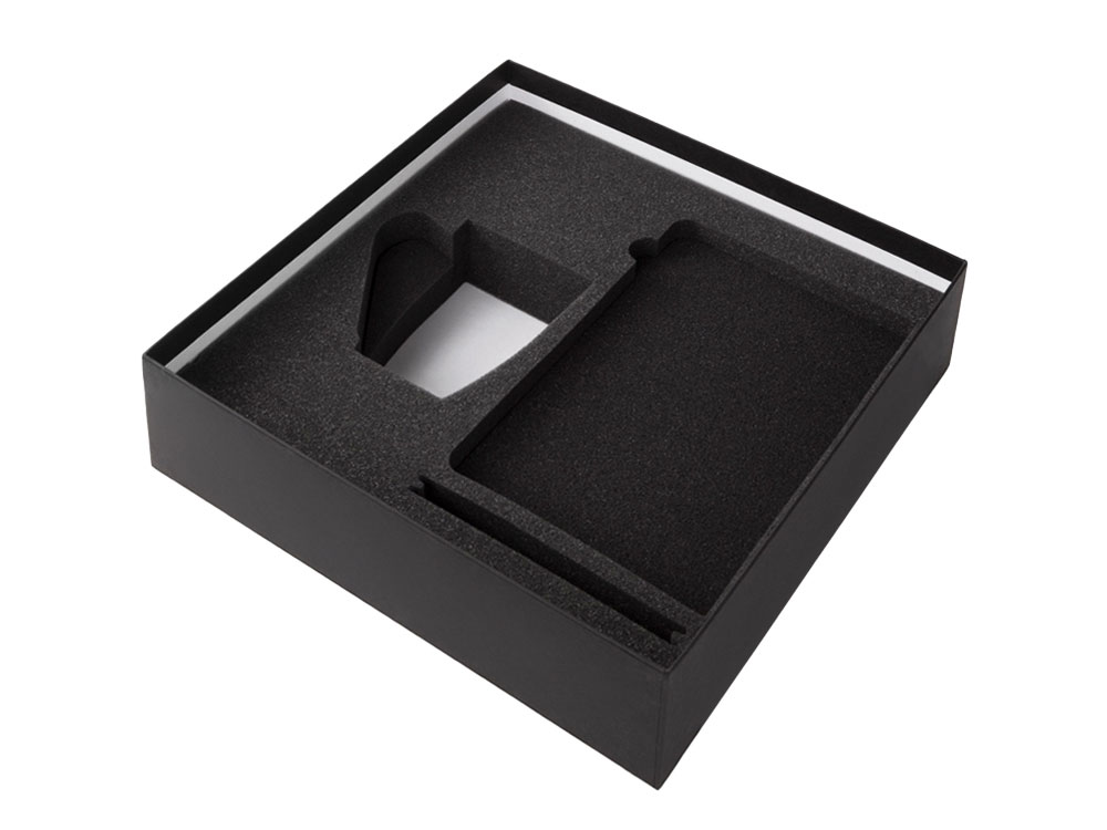 Подарочный набор с блокнотом С2, металлической ручкой и кружкой, синий