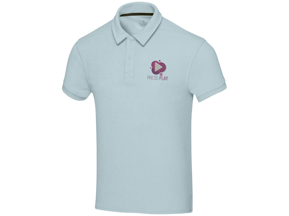 Рубашка поло унисекс Akoya из переработанного махрового материала - Cloud Blue