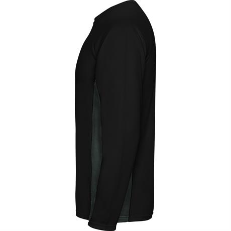 Спортивная футболка SHANGHAI L/S мужская, ЧЕРНЫЙ/ТЕМНЫЙ ГРАФИТ S