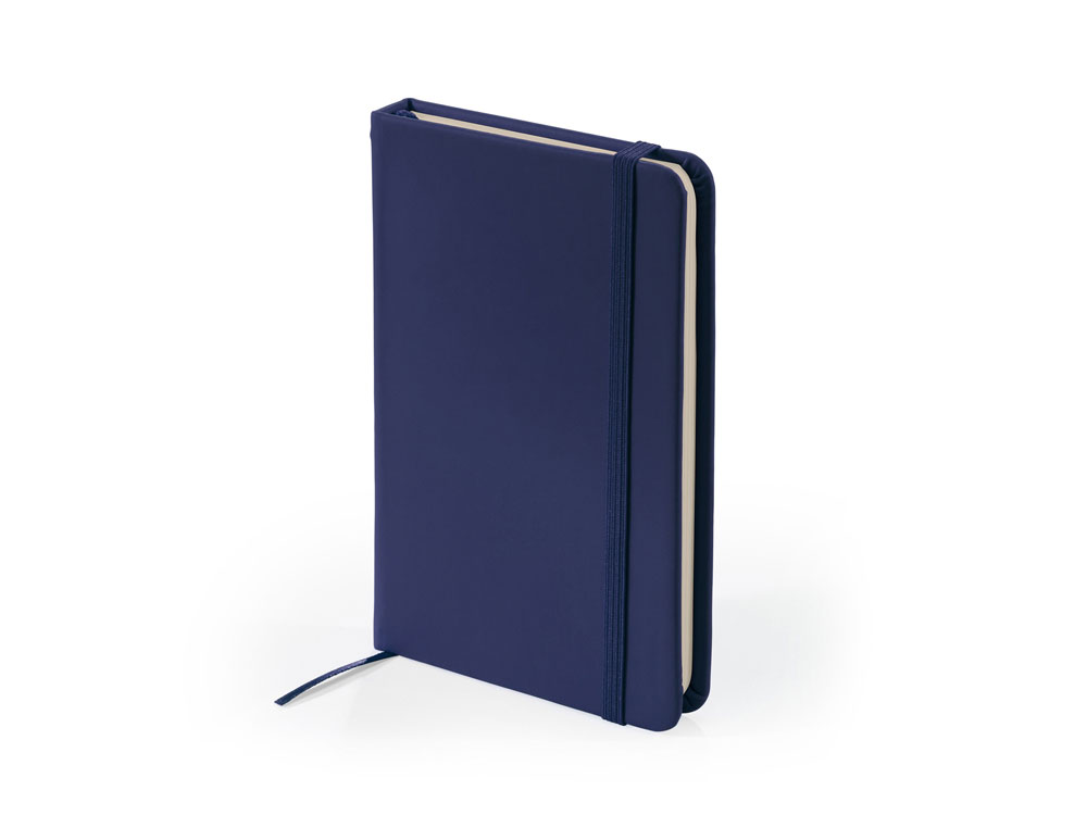 Блокнот А6 CORAL в твердой обложке из кожзама, темно-синий Блокнот А6 CORAL в твердой обложке из кожзама, темно-синий