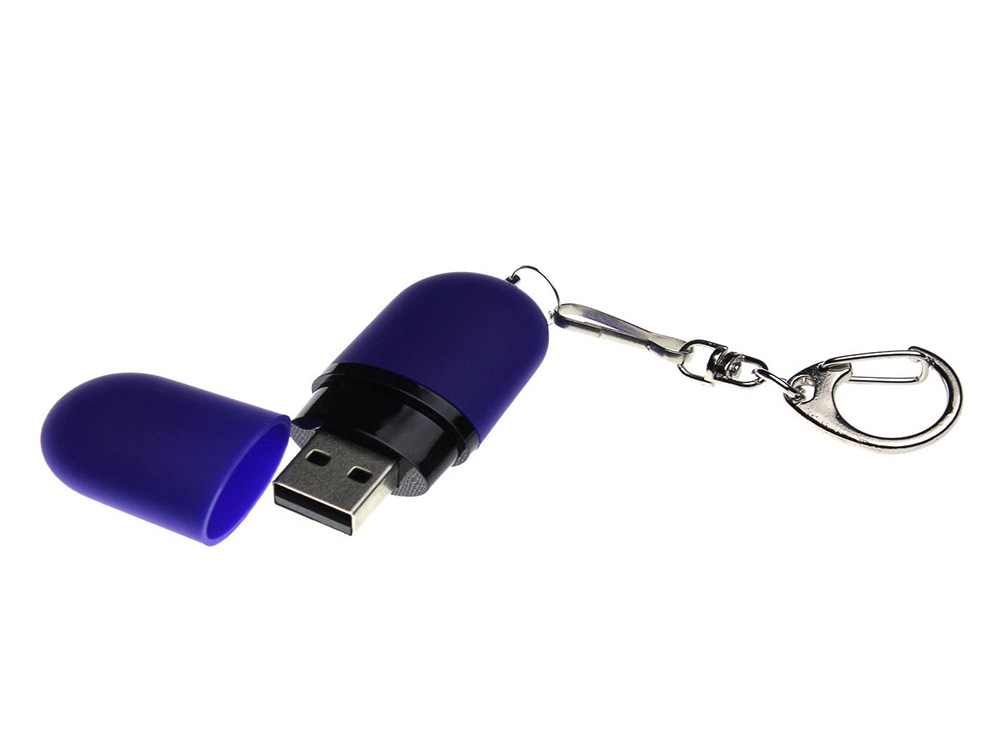 Флешка Goutte Soft-touch на 64 Гб, синий