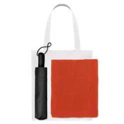 Подарочный набор Леванте (Levante), оранжевый (зонт, плед, шоппер)