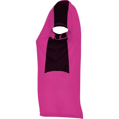 Спортивная футболка SUZUKA женская, ФУКСИЯ/ЧЕРНЫЙ L