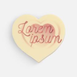 Печенье Dream White в белом шоколаде, сердце Печенье Dream White в белом шоколаде, сердце