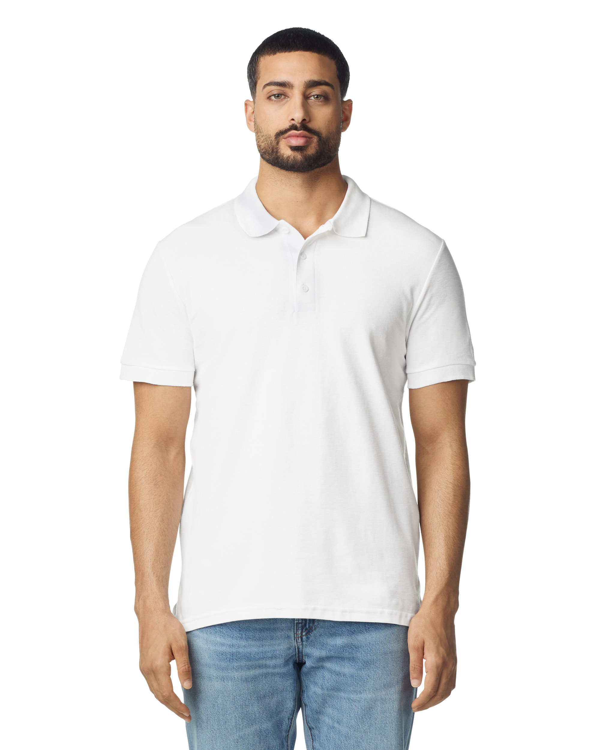 Футболка поло PREMIUM COTTON ADULT DOUBLE PIQUE, БЕЛЫЙ S