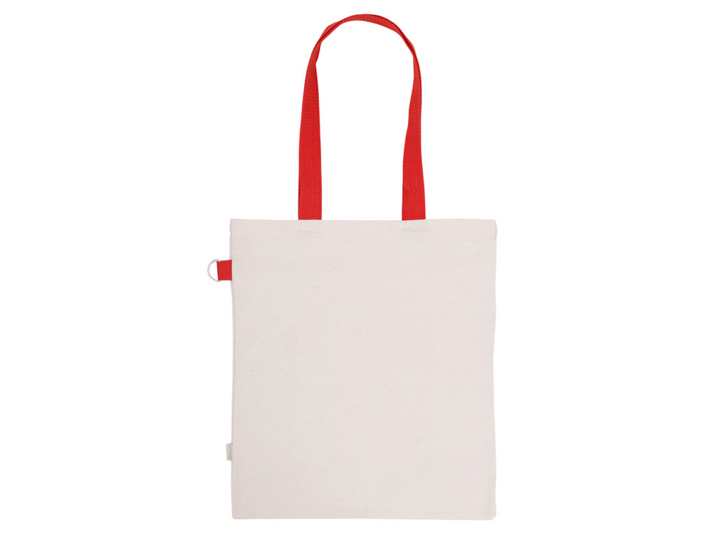 Сумка для покупокTopiс из переработанных материалов с наружным цветным карманом, красный