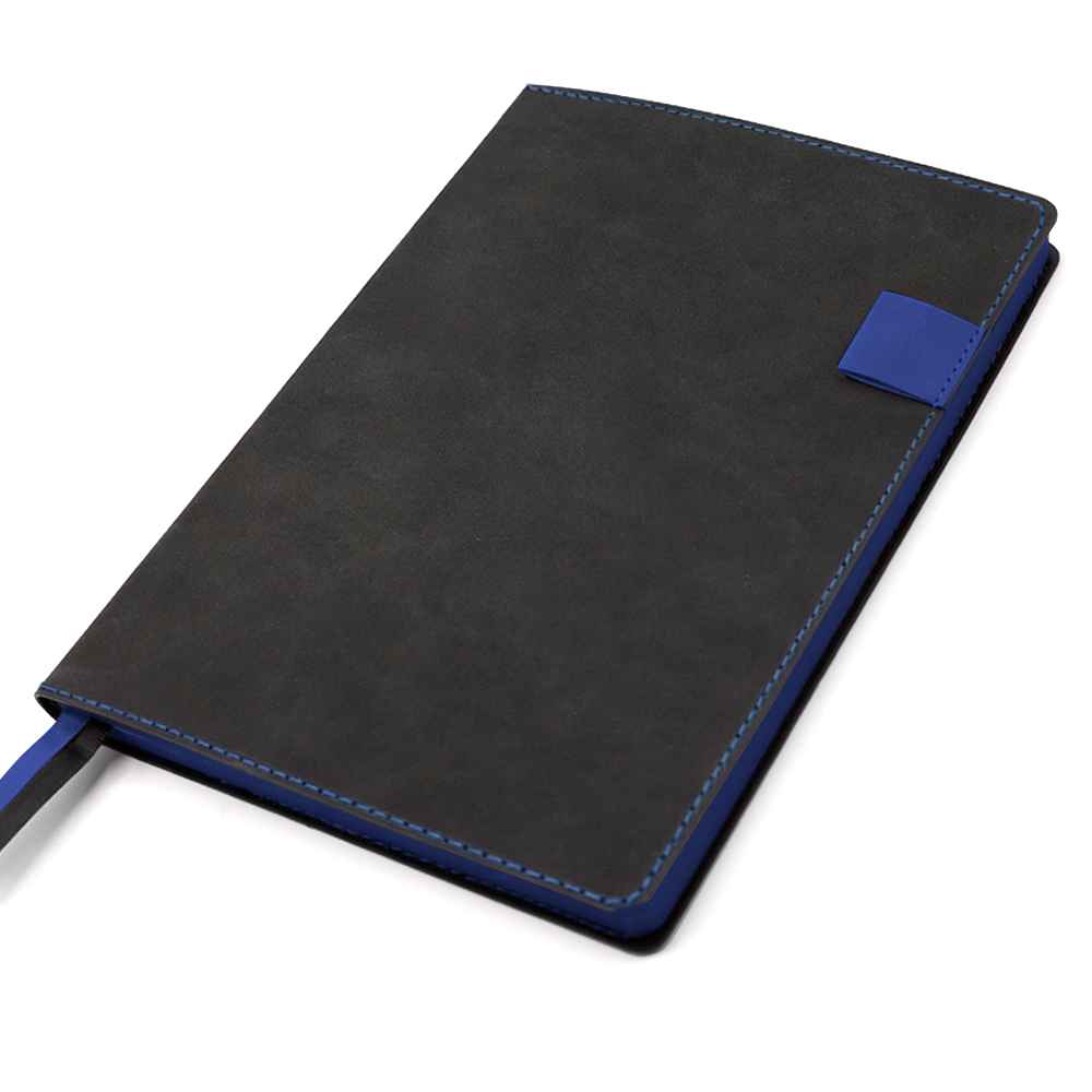 Ежедневник A5 недатированный Efemero в мягком переплёте, черный/темно-синий