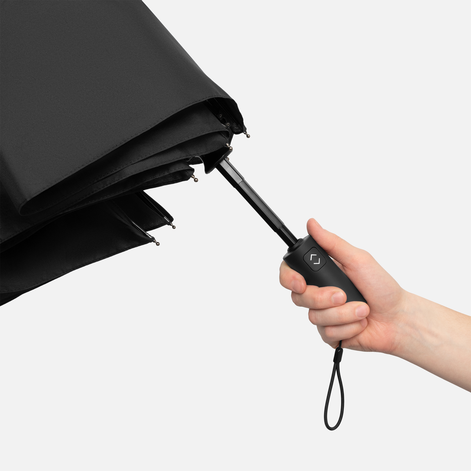 Зонт складной Филтон (Filton), черный с системой безопасности (Safety System)