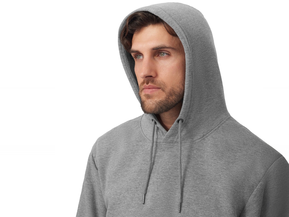 Толстовка с капюшоном Lisbon унисекс, серый меланж