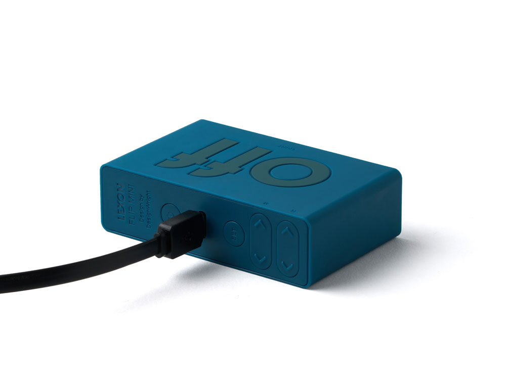 Часы настольные Flip Mini, темно-бирюзовый