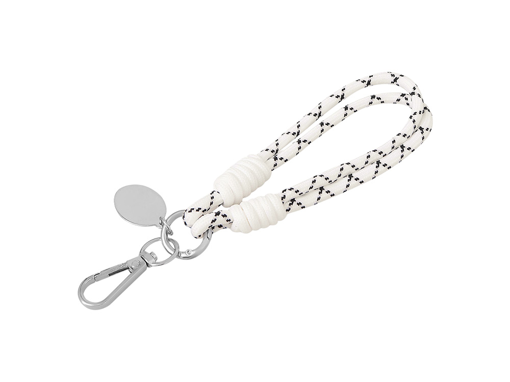 Брелок-браслет Bohemian c металлическим держателем для телефона, бело-черный